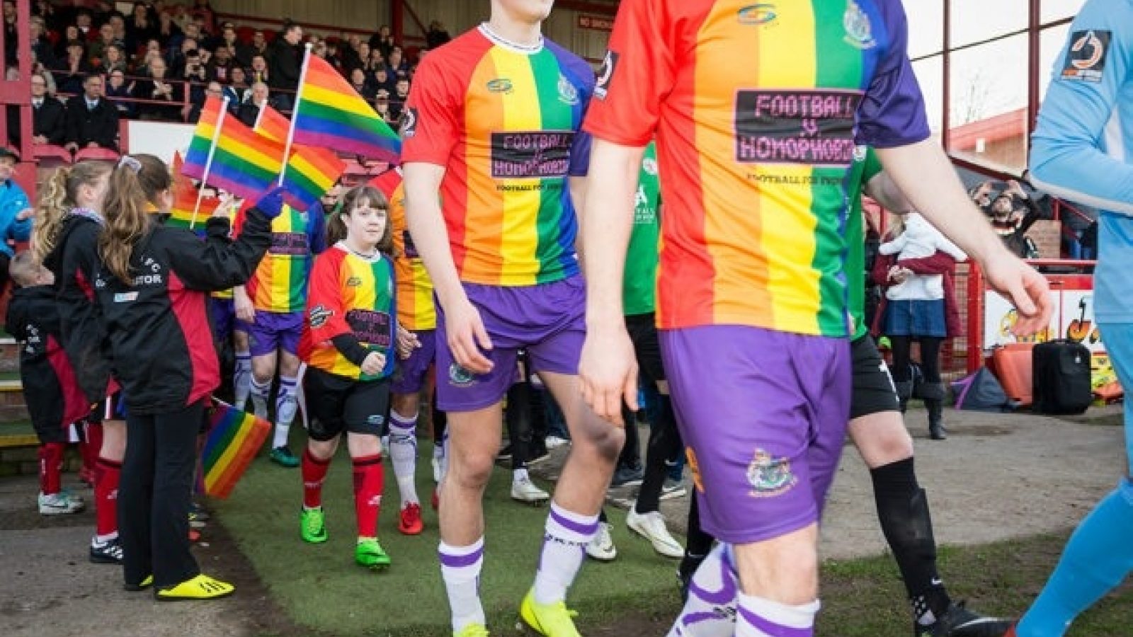 Altrincham step out in rainbow kit to battle homophobia