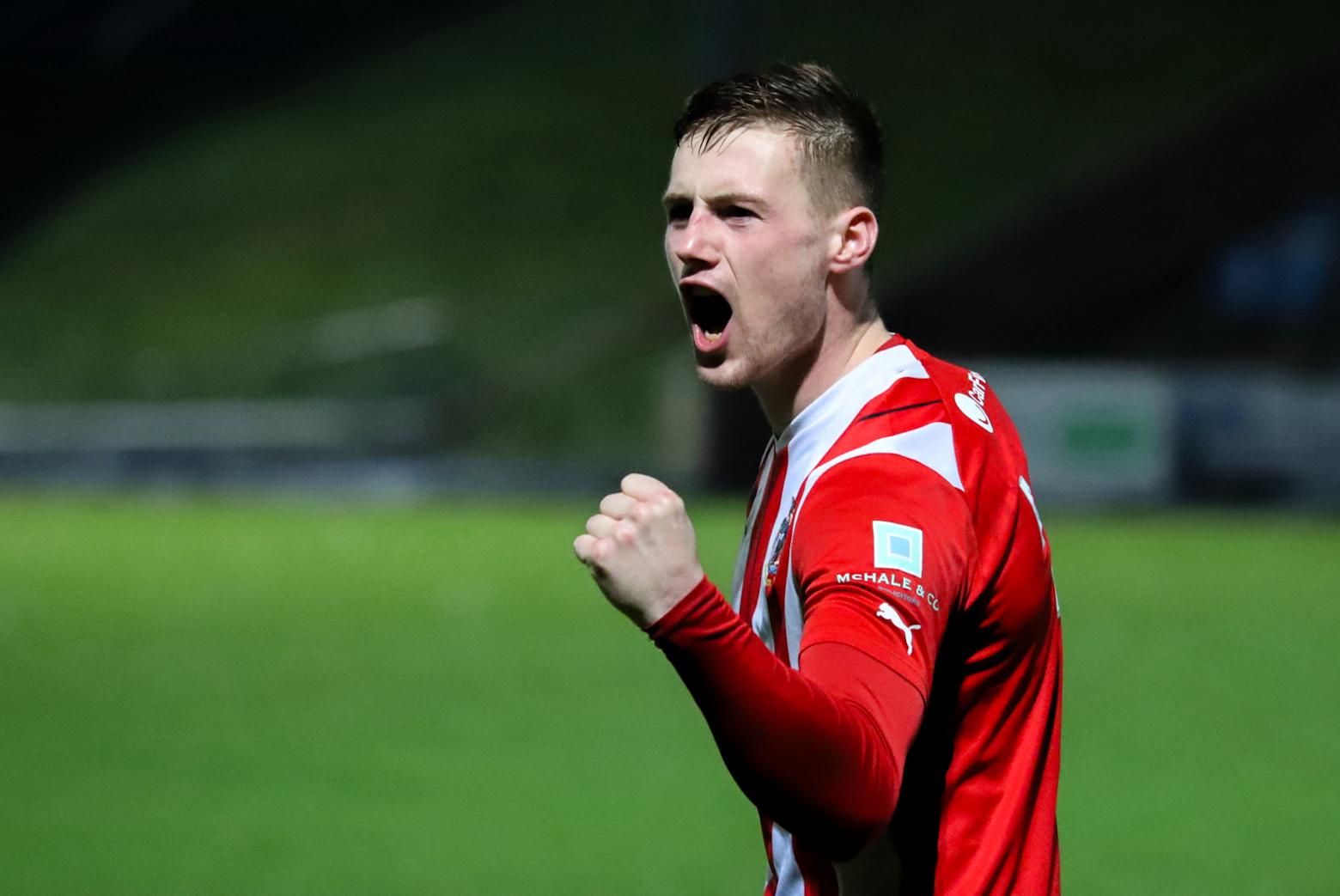 CHRIS CONN-CLARKE SCORES ALTRINCHAM'S WINNER VS FC HALIFAX TOWN 