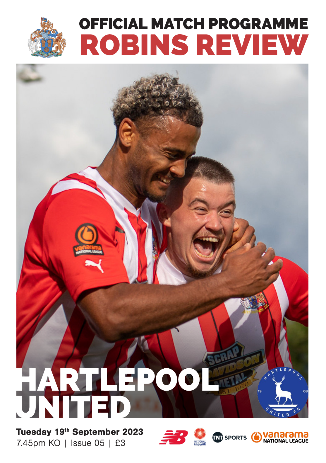 Match Day Programme - Hartlepool United – Altrincham FC