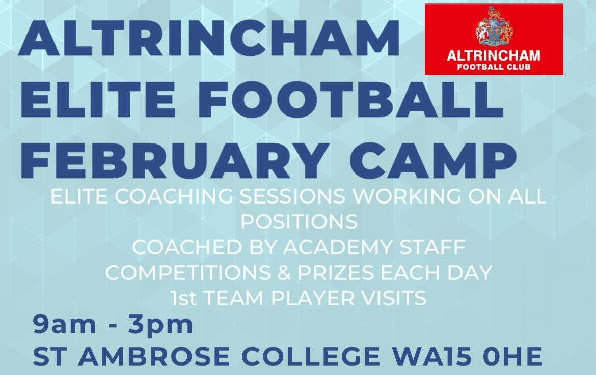 Halfterm Elite Football Camps! Altrincham FC