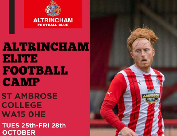 Book the Altrincham October half-term football camp now!