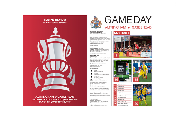 Robins Review: Altrincham v Gateshead Special FA Cup Edition