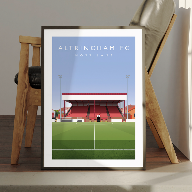 Altrincham F.C. Moss Lane Stadium Framed, Professionally Printed Football  Memorabilia Giclee Art Print. : : Home & Kitchen