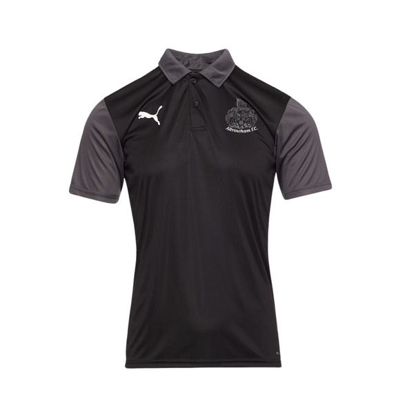 Adult Puma Sideline Polo - Black/Grey