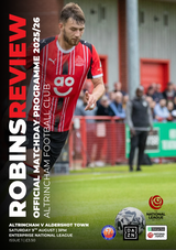 Robins Review Matchday Programme - Altrincham v Aldershot Town