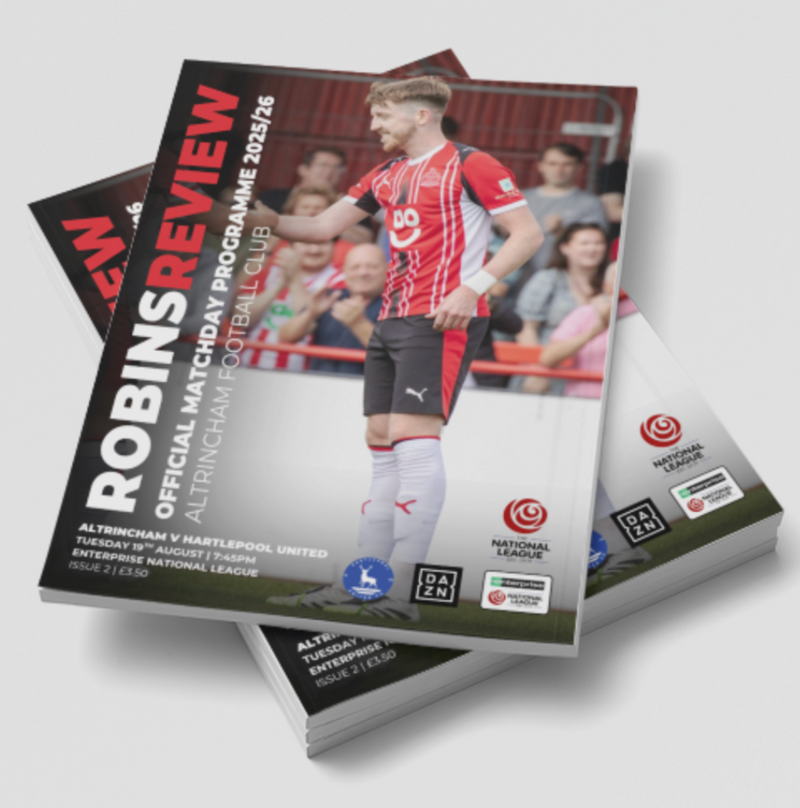 Robins Review Matchday Programme - Altrincham v Hartlepool United