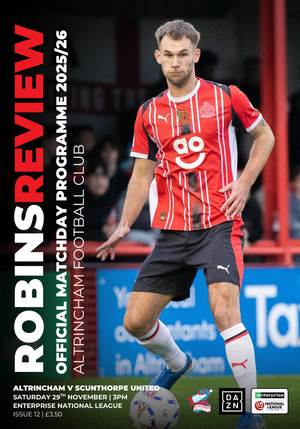 Robins Review Matchday Programme - Altrincham v Scunthorpe United